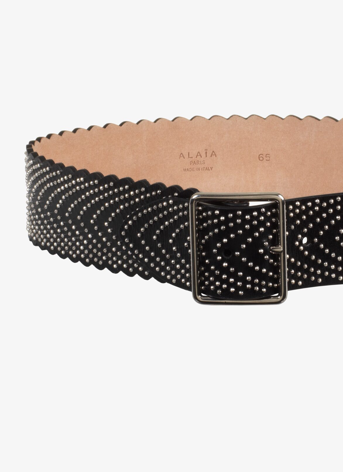 BELT CUIR LUX CASCADE BLACK ALAÏA BLACK  BELT CUIR LUX CASCADE BLACK